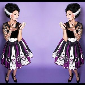 TOBS Halloween Treat Novelty Print Gathered Skirt